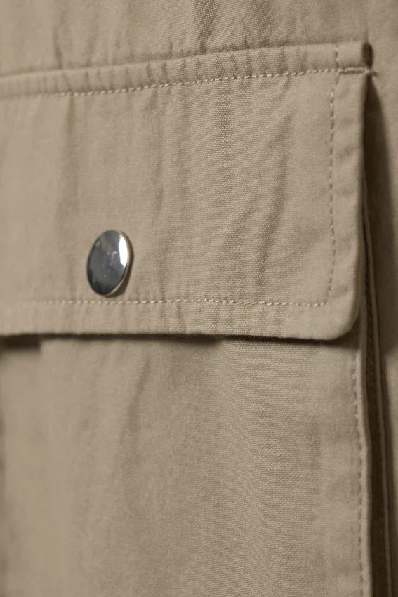Utility-Minikleid aus Baumwoll-Canvas – Beige Utility-Minikleid aus Baumwoll-Canvas – Beige