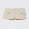 Utility Pocket Mini-Shorts – Hellbeige Utility Pocket Mini-Shorts – Hellbeige