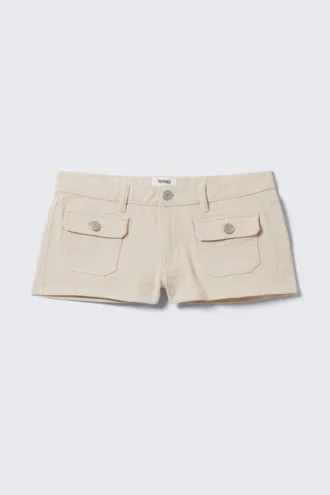 Utility Pocket Mini-Shorts – Hellbeige