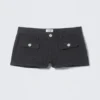 Utility Pocket Mini-Shorts – Schwarz Utility Pocket Mini-Shorts – Schwarz