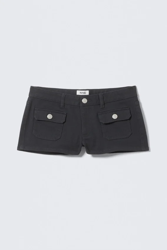 Utility Pocket Mini-Shorts – Schwarz Utility Pocket Mini-Shorts – Schwarz