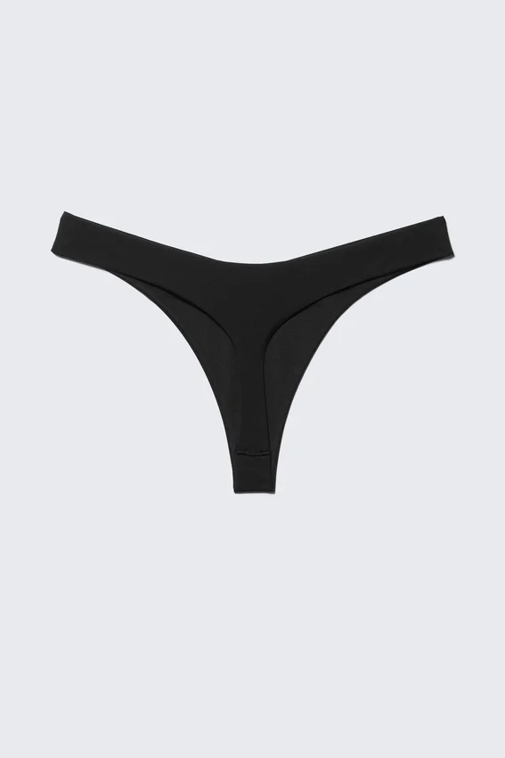 V-förmiger String-Bikini-Slip – Schwarz V-förmiger String-Bikini-Slip – Schwarz