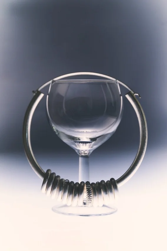 Versilberte Mehrring-Halskette – Silber Versilberte Mehrring-Halskette – Silber
