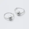 Versilberte Perlen-Creolen – Silber