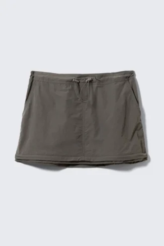 Wandelbarer Nylon-Cargo-Rock – Dunkelgrau