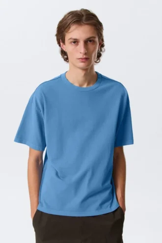 Washed Blue Loose Boxy T-Shirt – Washed Blue Washed Blue Loose Boxy T-Shirt – Washed Blue