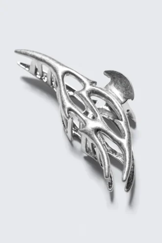 Wavy Haarspange – Silber Tribal