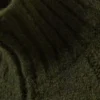 Weiche, figurbetonte Strickjacke mit Reißverschluss – Dunkles Moosgrün Weiche, figurbetonte Strickjacke mit Reißverschluss – Dunkles Moosgrün