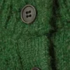 Weiche, schmal geschnittene Strickjacke aus Wollmischung – Dunkelgrün Weiche, schmal geschnittene Strickjacke aus Wollmischung – Dunkelgrün