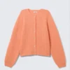 Weiche Strickjacke – Hellorange Weiche Strickjacke – Hellorange