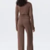 Weiche, tief sitzende, lockere Hose mit weitem Bein – Washed Mole Weiche, tief sitzende, lockere Hose mit weitem Bein – Washed Mole