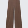 Weiche, tief sitzende, lockere Hose mit weitem Bein – Washed Mole Weiche, tief sitzende, lockere Hose mit weitem Bein – Washed Mole