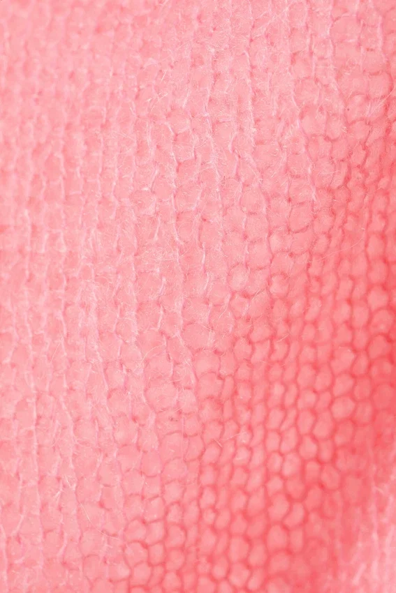 Weicher, kurz geschnittener Pyjama-Pullover – Rosa Weicher, kurz geschnittener Pyjama-Pullover – Rosa