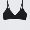 Weicher, nahtloser Triangel-BH – Schwarz