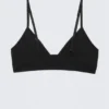 Weicher, nahtloser Triangel-BH – Schwarz