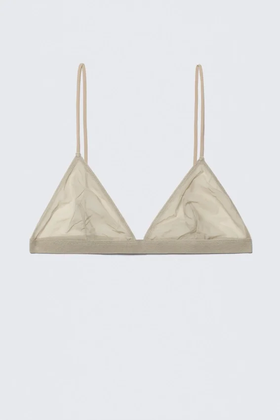 Weicher Triangel-BH aus Mesh – Beige Weicher Triangel-BH aus Mesh – Beige