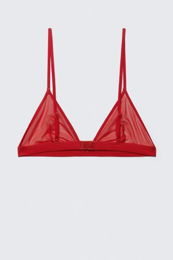 Weicher Triangel-BH aus Mesh – leuchtend rot Weicher Triangel-BH aus Mesh – leuchtend rot