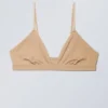 Weicher Triangel-Bralette – Beige