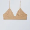 Weicher Triangel-Bralette – Beige