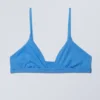 Weicher Triangel-Bralette – Blau