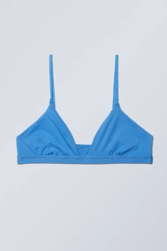 Weicher Triangel-Bralette – Blau