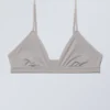 Weicher Triangel-Bralette – Hellgrau