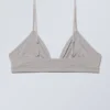 Weicher Triangel-Bralette – Hellgrau