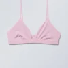 Weicher Triangel-Bralette – Hellrosa