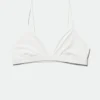 Weicher Triangel-Bralette – Weiß