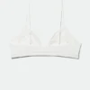 Weicher Triangel-Bralette – Weiß