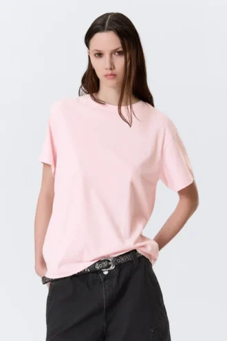 Weiches Baumwoll-T-Shirt in Regular-Fit – Hellrosa Weiches Baumwoll-T-Shirt in Regular-Fit – Hellrosa