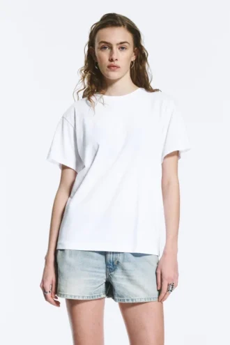 Weiches Baumwoll-T-Shirt in Regular-Fit – Weiß Weiches Baumwoll-T-Shirt in Regular-Fit – Weiß