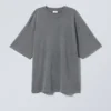 Weiches Oversize-T-Shirt – gewaschenes Staubblau Weiches Oversize-T-Shirt – gewaschenes Staubblau