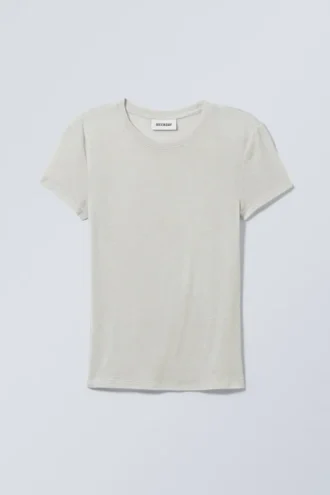 Weiches, transparentes, figurbetontes T-Shirt – Dusty Mole