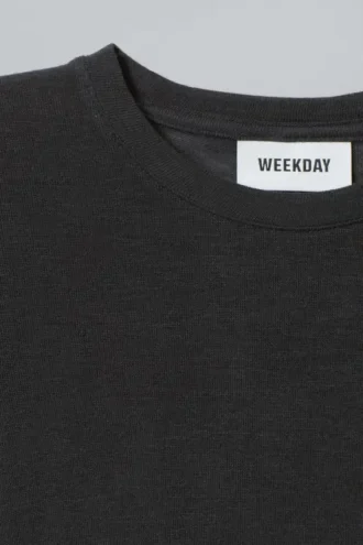 Weiches, transparentes Langarmshirt – Dunkelgrau
