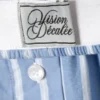Weit geschnittene Hose aus Baumwolltwill – gestreift, blau Weit geschnittene Hose aus Baumwolltwill – gestreift, blau