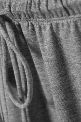 Weit geschnittene Lyocell-Hose zum Hineinschlüpfen – Grau meliert