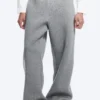 Weit geschnittene Scuba-Jogginghose – Grau meliert Weit geschnittene Scuba-Jogginghose – Grau meliert
