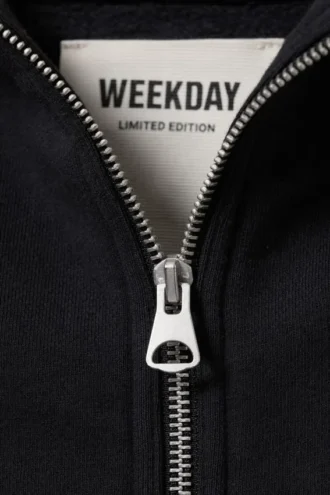 Weit geschnittenes Sweatshirt mit Trichterkragen – Dunkelgrau