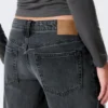 Weite, ausgefranste Low-Rise-Jeans mit weitem Bein – Kimberly Blue – Dunkelblau Weite, ausgefranste Low-Rise-Jeans mit weitem Bein – Kimberly Blue – Dunkelblau