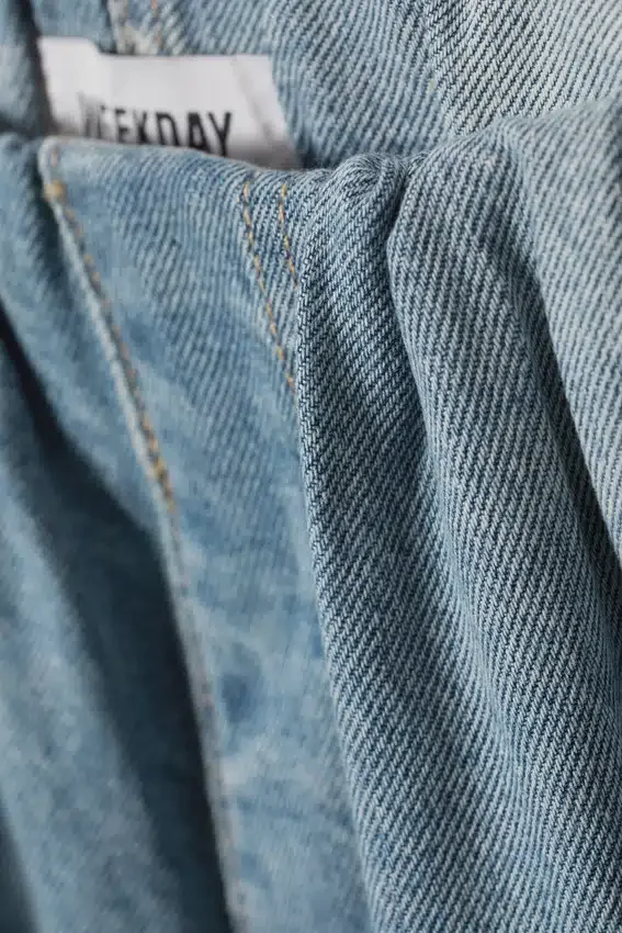 Weite, baggy Denim-Jogginghose – Tide Blue Weite, baggy Denim-Jogginghose – Tide Blue