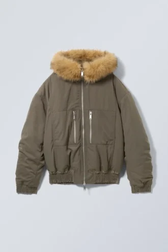 Weite Bomberjacke mit Kapuze – Mole Dark