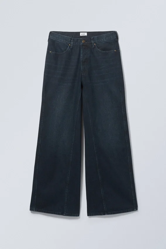 Weite Jeans mit normaler Taillenhöhe – Blue Layer Weite Jeans mit normaler Taillenhöhe – Blue Layer