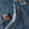 Weite, locker sitzende Low-Rise-Jeans – Mine Blue – Mittelblau Weite, locker sitzende Low-Rise-Jeans – Mine Blue – Mittelblau