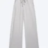 Weite Lounge-Hose aus Baumwolle – Hellstaubgrau