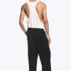 Weite Lounge-Hose aus Baumwolle – Schwarz Weite Lounge-Hose aus Baumwolle – Schwarz