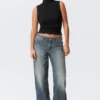 Weite Low-Rise-Jeans mit weitem Bein – Redondo Blue – Mittelblau Weite Low-Rise-Jeans mit weitem Bein – Redondo Blue – Mittelblau