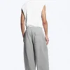 Weite, plissierte Jogginghose – Grau meliert Weite, plissierte Jogginghose – Grau meliert