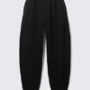 Weite, schwere Jogginghose – Schwarz Weite, schwere Jogginghose – Schwarz