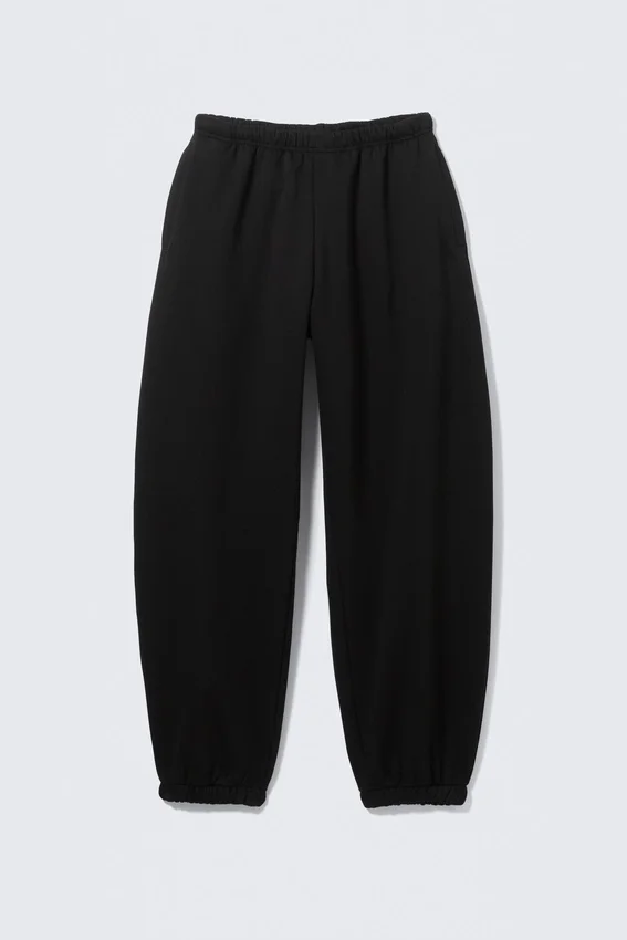 Weite, schwere Jogginghose – Schwarz Weite, schwere Jogginghose – Schwarz
